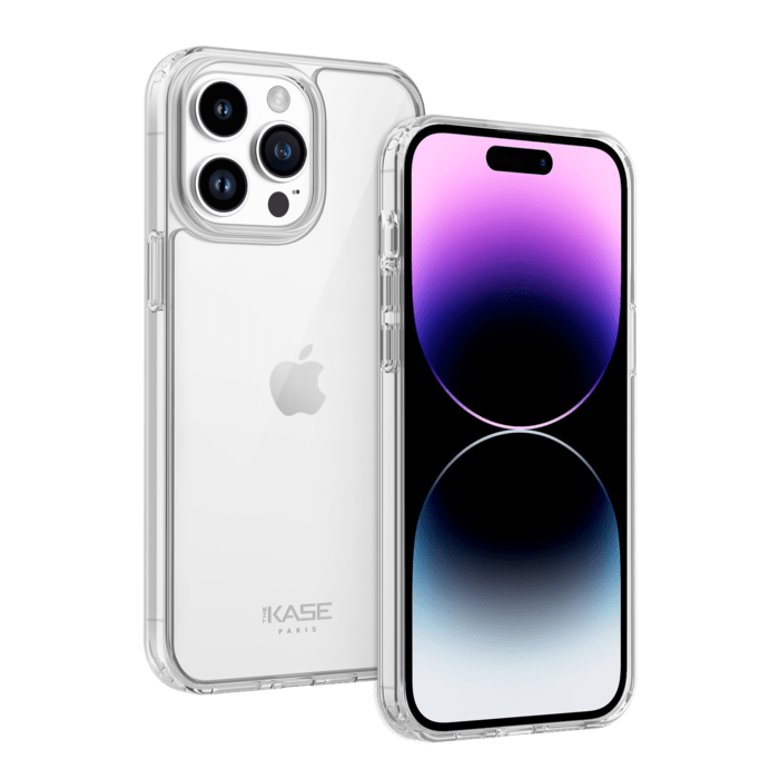 Coque hybride invisible pour Apple iPhone 14 Pro Max, Transparente