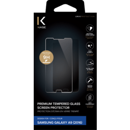 Protection d'&eacute;cran premium en verre tremp&eacute; pour Samsung Galaxy A9(2016), Transparent