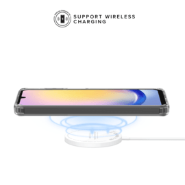 Coque hybride invisible fabriquée à 83 % de plastique recyclé pour Samsung Galaxy A25 5G, transparente