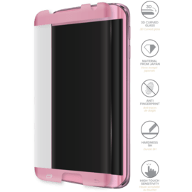 Protection d'&eacute;cran en verre tremp&eacute; Bord &agrave; Bord Incurv&eacute; avanc&eacute; pour Samsung Galaxy S7 Edge, Or Rose