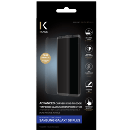 Case Advanced Curved Edge-to-Edge Tempered Glass Screen Protector for Samsung Galaxy S8+, Transparent
