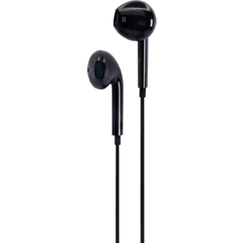 K Ecouteur avec micro et t&eacute;l&eacute;commande, Noir brillant