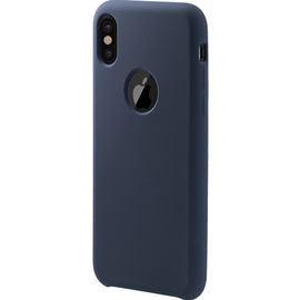 Coque en gel de silicone doux pour Apple iPhone X/XS, Bleu Marine