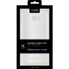 Coque hybride invisible Samsung Galaxy J4+ 2018, Transparente