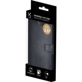 Coque clapet Universelle pour Smartphone (jusqu &agrave; 3.5 pouce), Noir de Jais