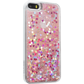 Bling Bling Coque Pailletée pour Apple iPhone 5/5s/SE, Pink Lady