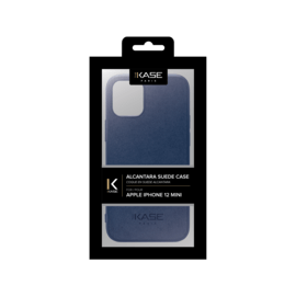 Coque en Su&egrave;de Alcantara pour Apple iPhone 12 mini, Bleu indigo