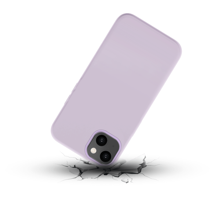 Coque antichoc en gel de silicone doux pour Apple iPhone 14 Plus, Orchid&eacute;e Pastel