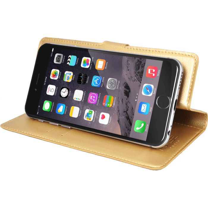 Coque clapet Universelle pour Smartphone (jusqu &agrave; 4.7 pouce), Dor&eacute;e