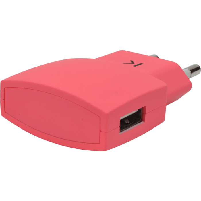 Chargeur Universel Mono USB (EU) 1A, Corail