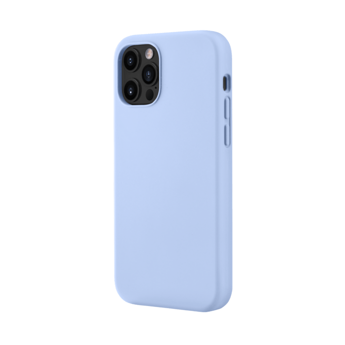 Custodia in silicone gel antiurto per Apple iPhone 12/12 Pro, blu lilla