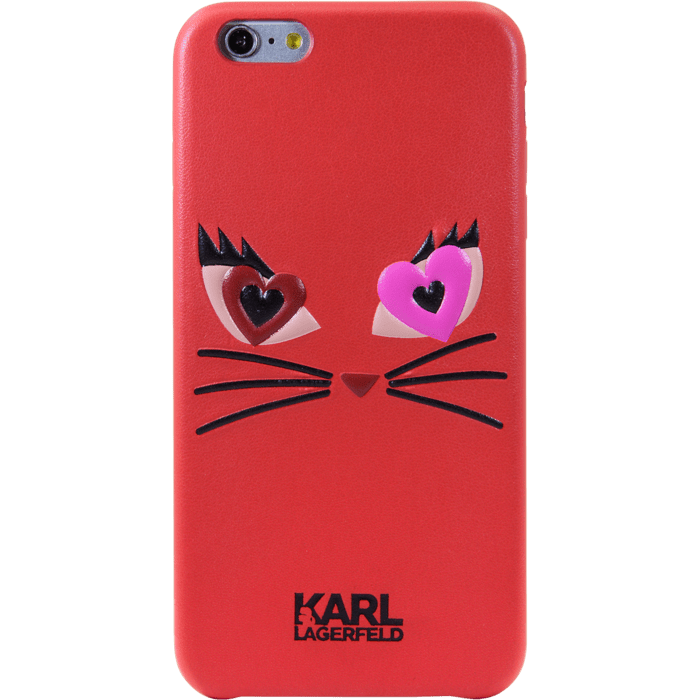Karl Lagerfeld Choupette in Love 2 Coque pour Apple iPhone 6 Plus/6s Plus, Rouge