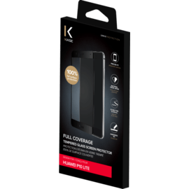 Protection d'&eacute;cran en verre tremp&eacute; (100% de surface couverte) pour Huawei P10 Lite, Noir