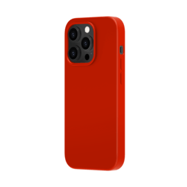 Coque antichoc en gel de silicone doux pour Apple iPhone 14 Pro, Rouge Ardent