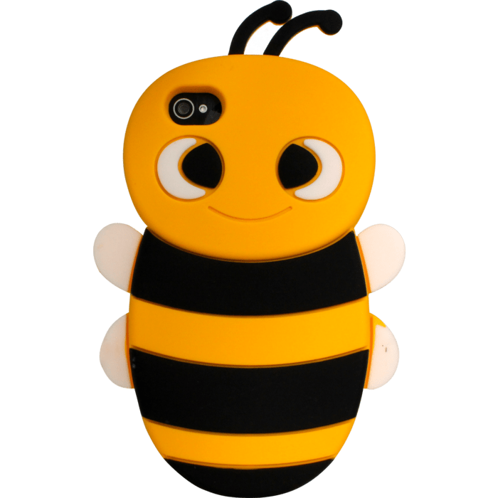 Coque pour Apple iPhone 4/4S, silicone Abeille Jaune