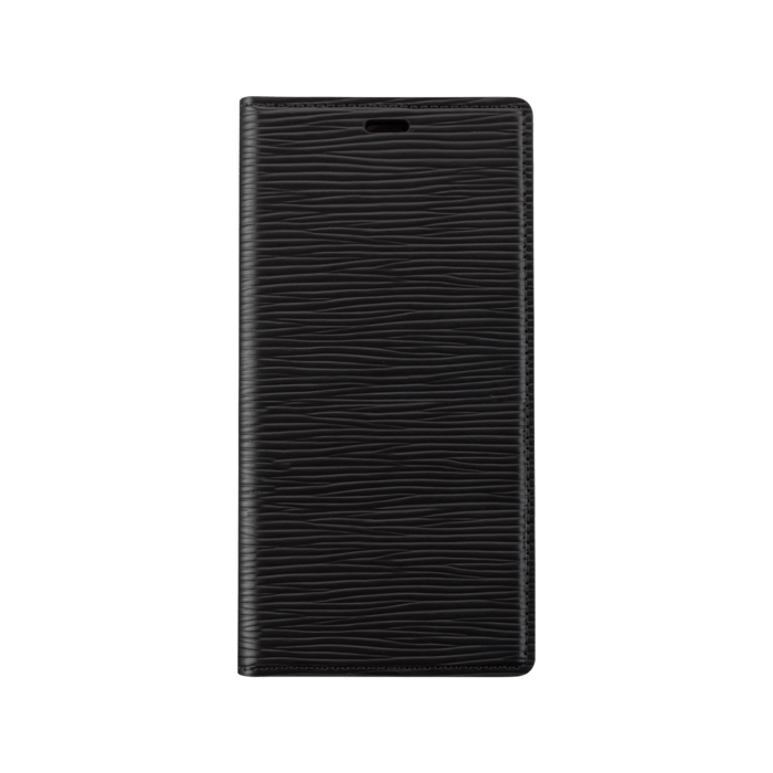 Diarycase 2.0 Coque clapet en cuir véritable avec support aimanté pour Apple iPhone 13 mini, Noir Minuit