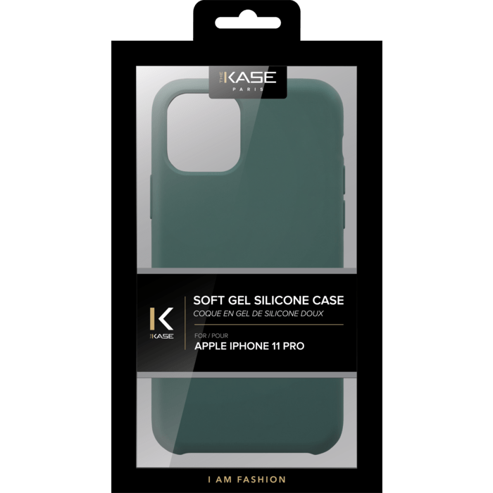 Custodia in silicone Soft Gel per Apple iPhone 11 Pro, verde
