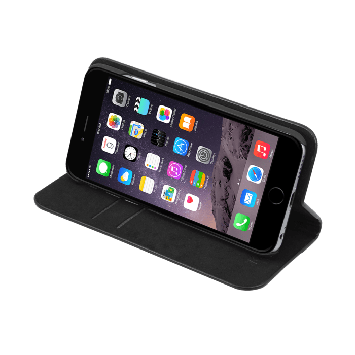 Coque Clapet Bling Strass pour Apple iPhone 6/6s, Minuit Noir