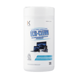 Lingettes Antibact&eacute;riennes Eco-Clean pour &Eacute;cran (100 pi&egrave;ces)