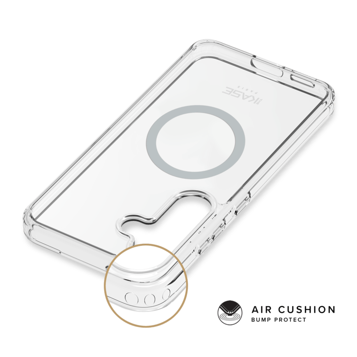 Coque antichoc magn&eacute;tique invisible Fabriqu&eacute; Avec du 75% Plastique Recycl&eacute; pour Samsung Galaxy S25 5G, Transparente