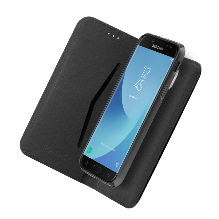 &Eacute;tui et Coque slim magn&eacute;tique 2-en-1 pour Samsung Galaxy Galaxy J3 (2017), Noir (v. EU/Asie - J330FDS & J330GDS)