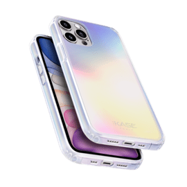(O) Coque hybride invisible iridescente pour Apple iPhone 12/12Pro, Iridescente