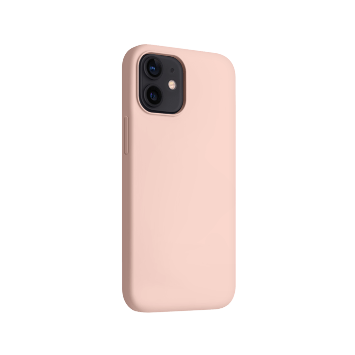 (O) Coque antichoc en gel de silicone doux pour Apple iPhone 12 mini, Rose Sable