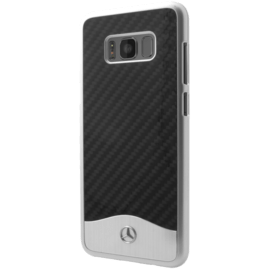 Case Mercedes-Benz Wave V Genuine carbon & Aluminium case for Samsung Galaxy S8+, Black