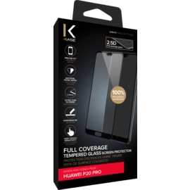 Protection d'&eacute;cran en verre tremp&eacute; (100% de surface couverte) pour Huawei P20 Pro, Noir