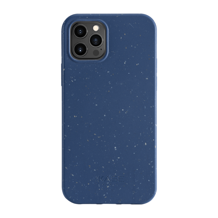 Coque antibact&eacute;rienne vegan bio 100 % z&eacute;ro d&eacute;chet pour Apple iPhone 12/12 Pro, Bleu
