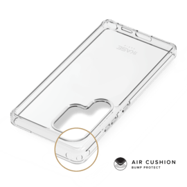 Coque hybride invisible fabriqu&eacute; avec 83% de plastique recycl&eacute; pour Samsung Galaxy S25 Ultra 5G, Transparente