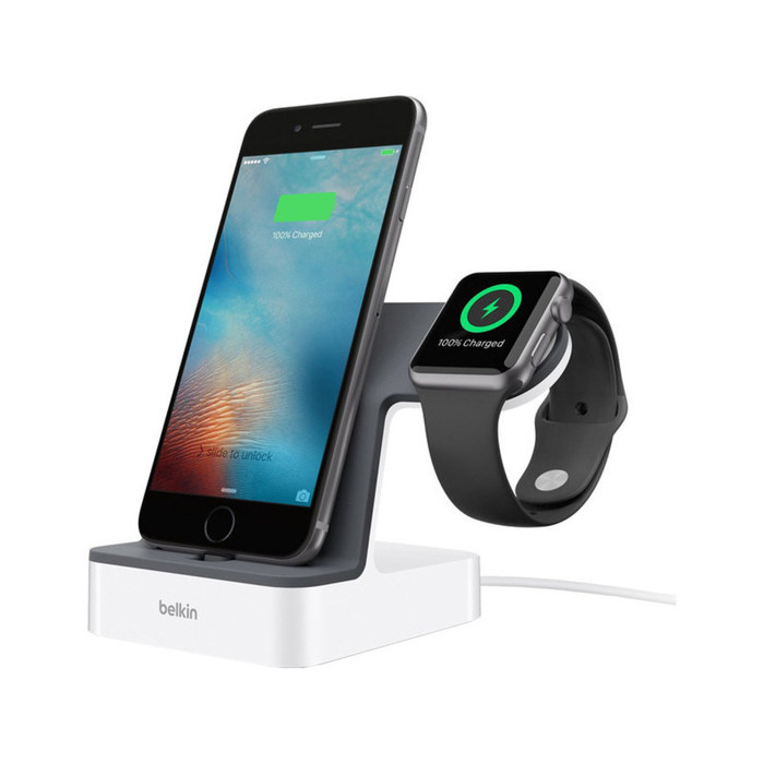 Dock de charge Iphone et Apple swatch blanc | The Kase