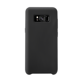 Coque en Gel de Silicone Doux pour Samsung Galaxy S8, Noir satin