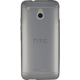 Coque silicone pour HTC One M7 Mini, Gris Transparent