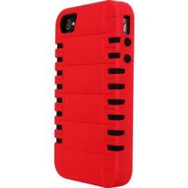 Coque pour Apple iPhone 4/4S, Anti-Shoc Rebonds Rouge
