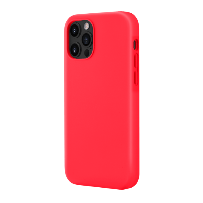(O) Coque antichoc en gel de silicone doux pour Apple iPhone 12 Pro Max, Rouge Ardent