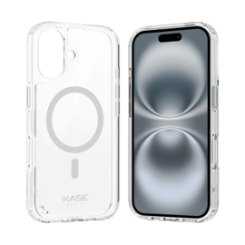 Coque antibact&eacute;rienne antichoc magn&eacute;tique invisible Fabriqu&eacute; Avec du 75% Plastique Recycl&eacute; pour Apple iPhone 16 Plus, Transparente