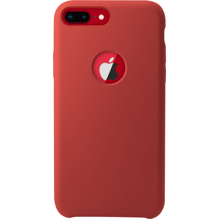 Coque en Gel de Silicone Doux pour Apple iPhone 7 Plus/ 8 Plus, Rouge Ardent