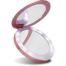Batterie externe miroir compact 3000mAh, Or Rose