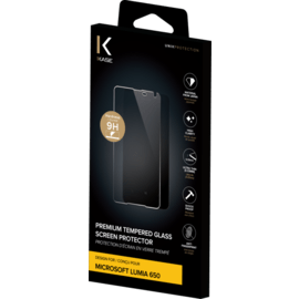Protection d'&eacute;cran premium en verre tremp&eacute; pour Microsoft Lumia 650, Transparent