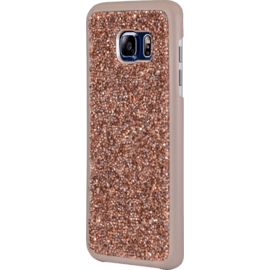Coque Bling Strass pour Samsung Galaxy S7 Edge, Or Rose