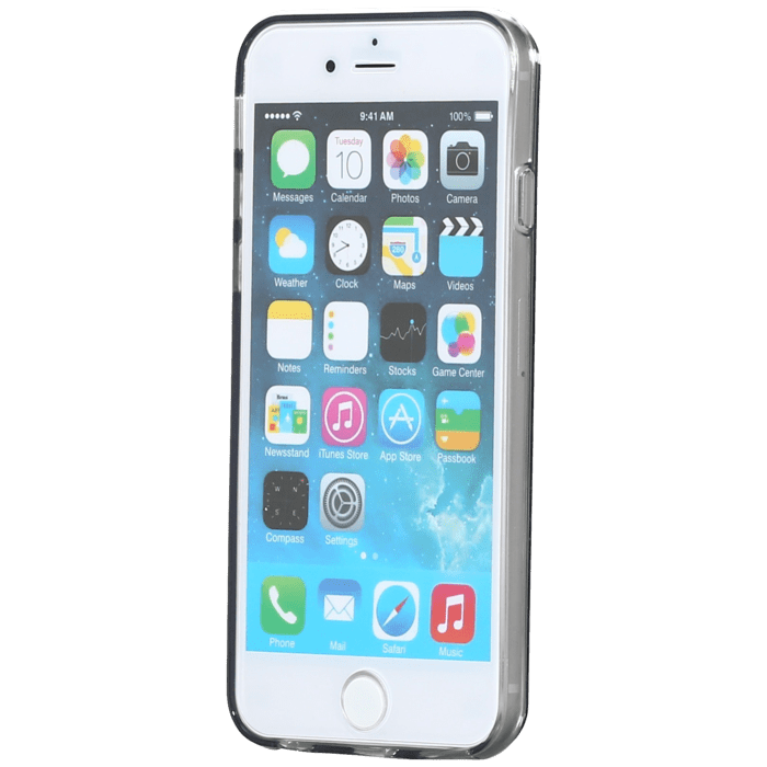 Coque silicone pour Apple iPhone 6/6s, Gris Transparent
