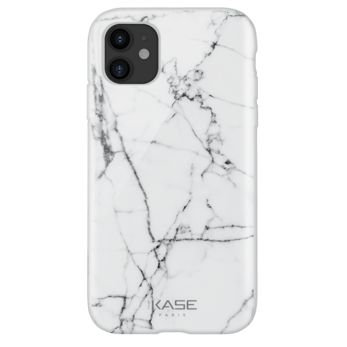 Coque effet marbr&eacute; pour Apple iPhone 11, Blanc