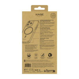 Coque antibact&eacute;rienne antichoc magn&eacute;tique invisible Fabriqu&eacute; Avec du 75% Plastique Recycl&eacute; pour Apple iPhone 16 Pro, Transparente