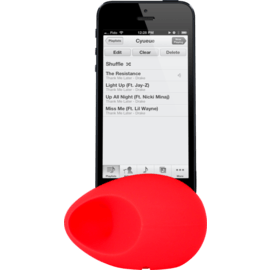 Egg Shaped Sound Amplifier for Apple iPhone 6/6s/7/8/SE 2020, Red