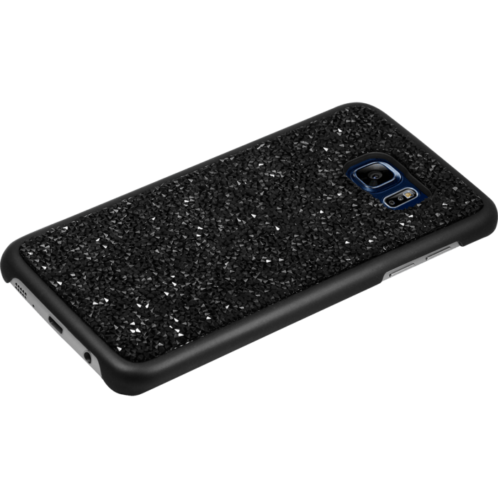 Coque Bling Strass pour Samsung Galaxy S7 Edge, Minuit Noir
