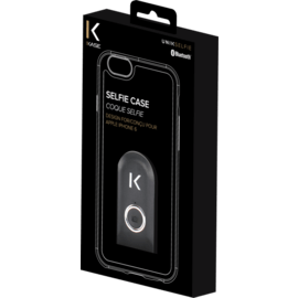 Coque selfie avec déclencheur à distance Bluetooth pour iPhone 6/6s, Satin Noir