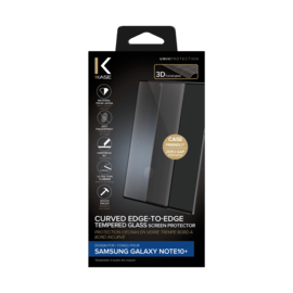 Protection d'&eacute;cran en verre tremp&eacute; Bord &agrave; Bord Incurv&eacute; pour Samsung Galaxy Note10+, Noir