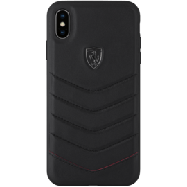 Ferrari Quilted Genuine leather case for Apple iPhone XS Max, Black