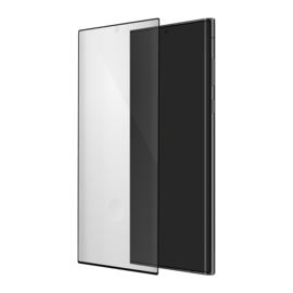 Protection d'&eacute;cran en verre tremp&eacute; Bord &agrave; Bord Incurv&eacute; pour Samsung Galaxy S22 Ultra 5G, Noir